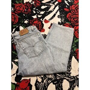Vintage Levis Light Acid Wash Wide Leg High Rise Denim Jeans Blue Mens Womens